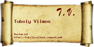 Tuboly Vilmos névjegykártya