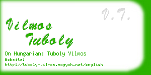 vilmos tuboly business card